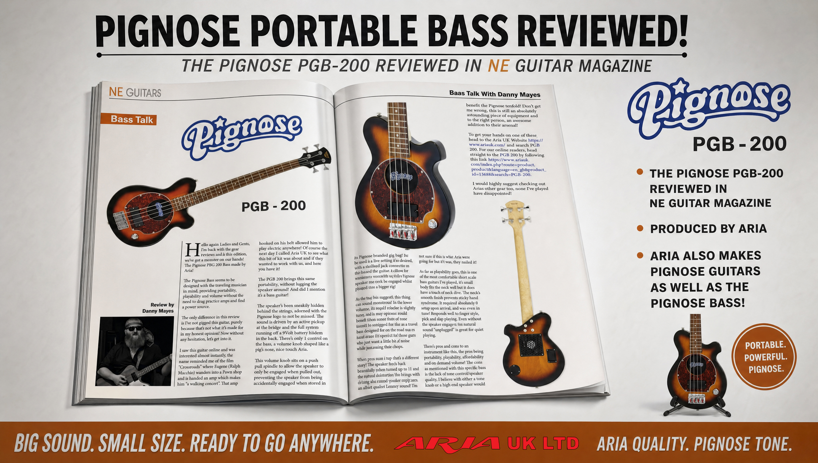 NE Guitar Magazine Review – Aria Bass Featured